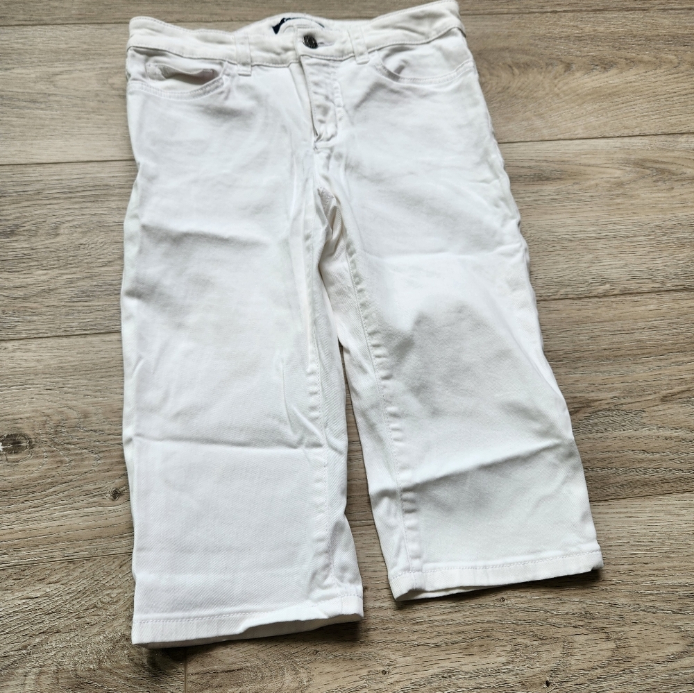 Chaps White Capri Jeans Womens 2p Cotton Stretch Casual Beach Summer - Picture 3 of 10